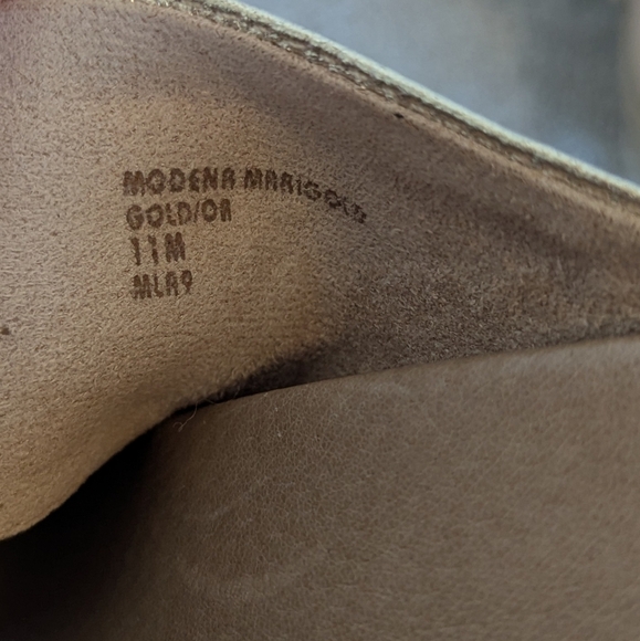 Earth Modena Marigold Gold Leather Platform Sandals sz 11 - Picture 5 of 7